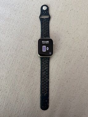 Apple Watch Series 8, 45mm with Black Speckled Perforated Sport Band